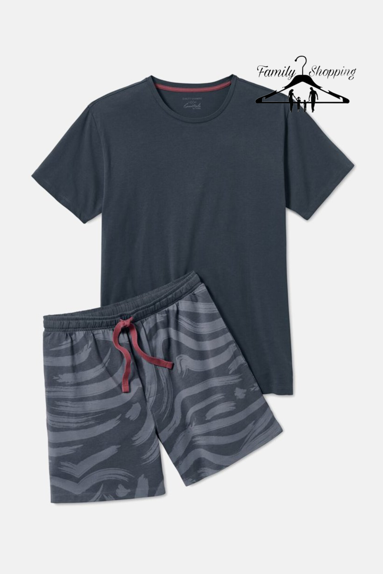 ست تیشرت شلوارک نخی مردانه آلمانی چیبو تا 2XL