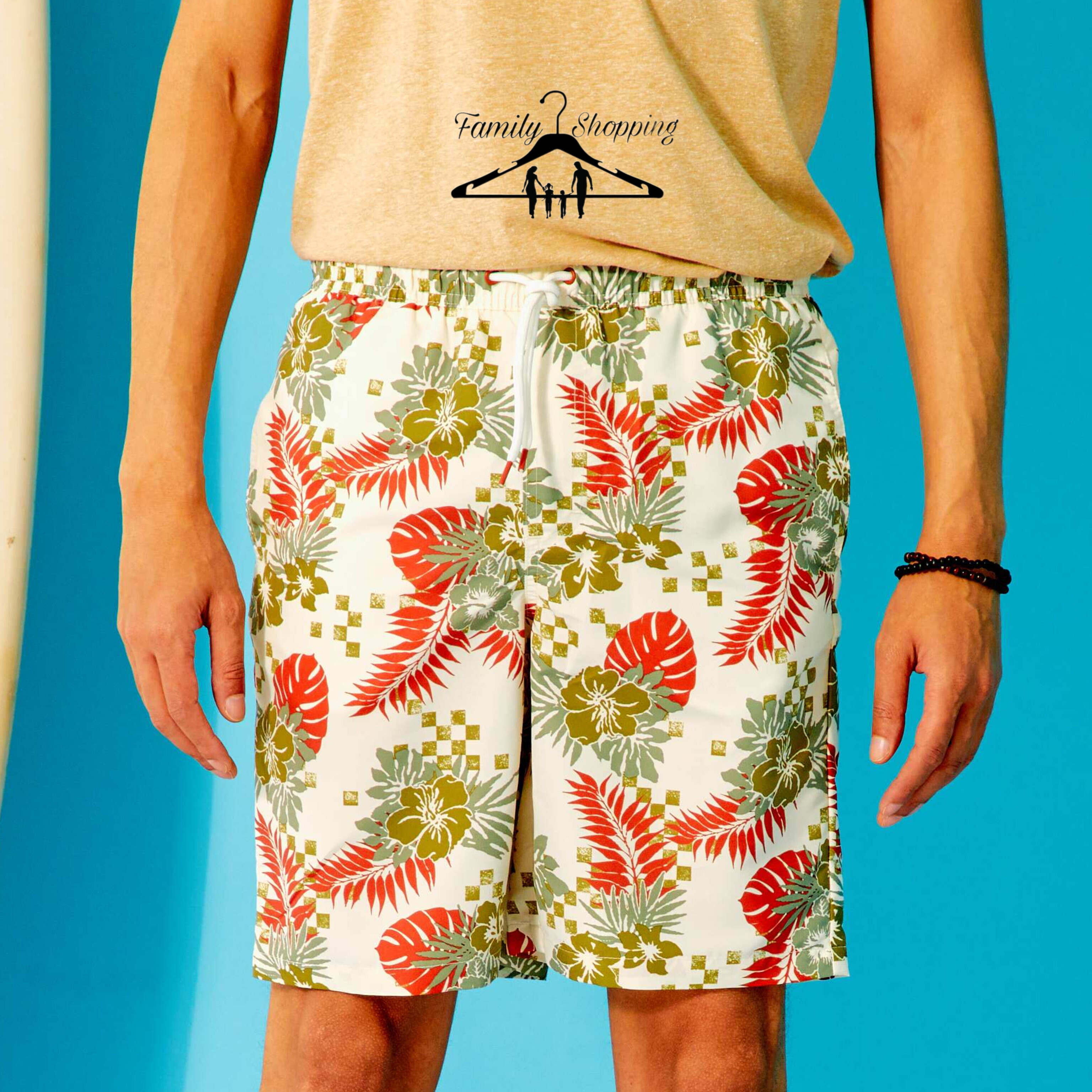 مایو مردانه طرح هاوایی برند کیابی فرانسه سایز ۳۸ تا ۴۲