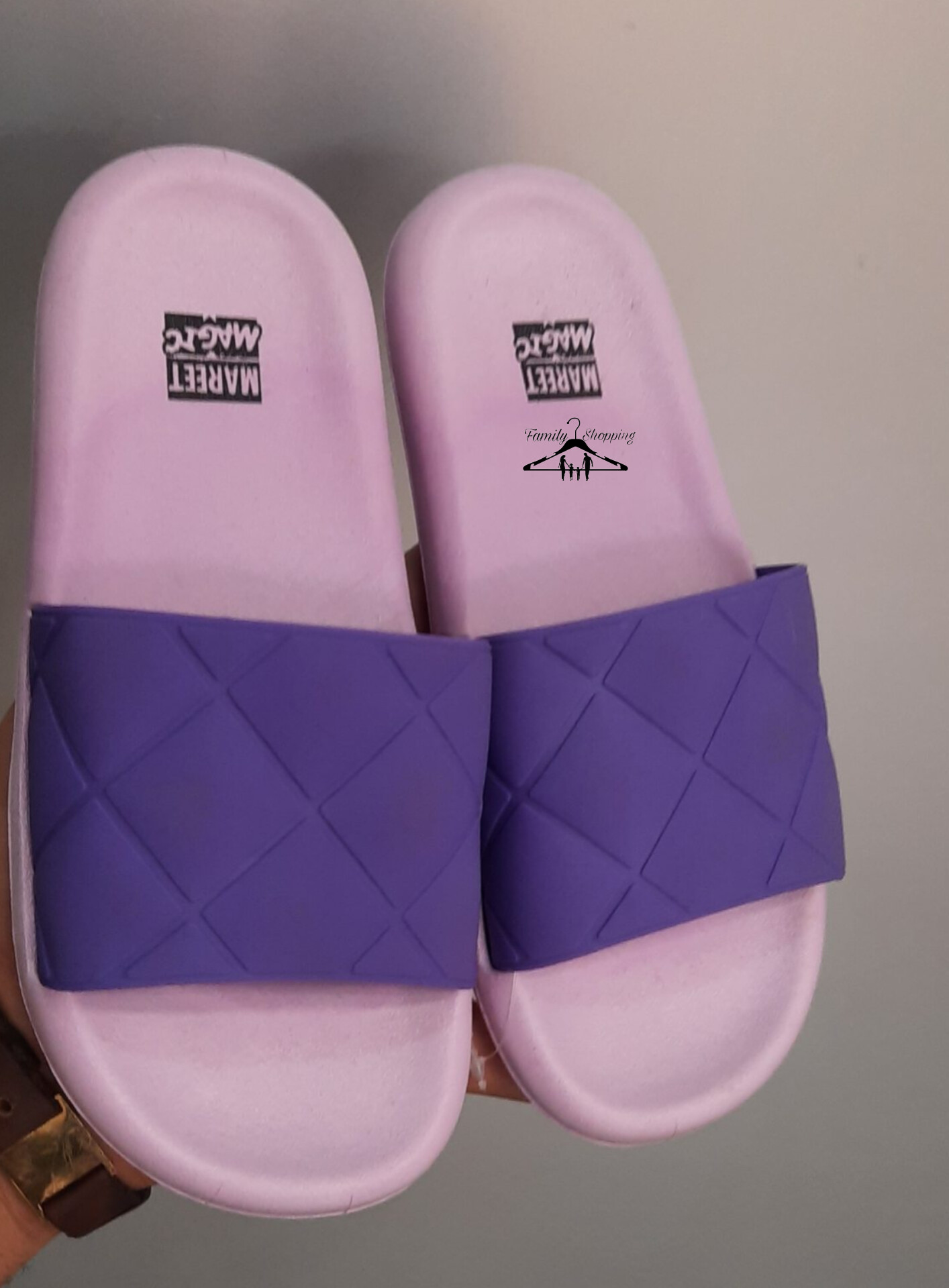 دمپایی وارداتی با کفه ضدلیز سایز ۳۶ بنفش