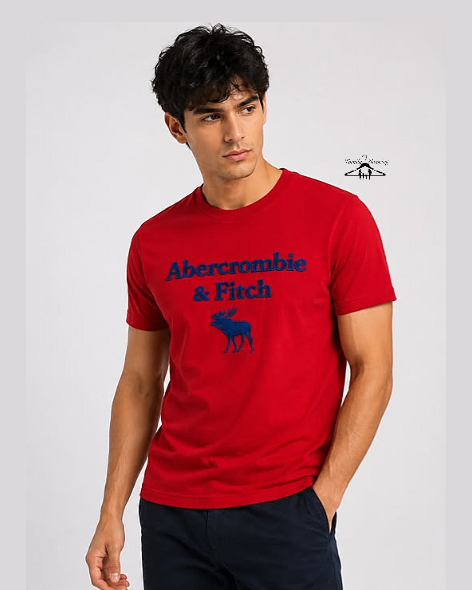 تیشرت طرح Abercrombie & Fitch مستر کوالیتی | پارچه گرم بالا | لوگوی گلدوزی شده | بدون آبرفت و رنگدهی | رنگ طوسی، صورتی، آبی آسمانی و قرمز | سایز M تا 3XL
