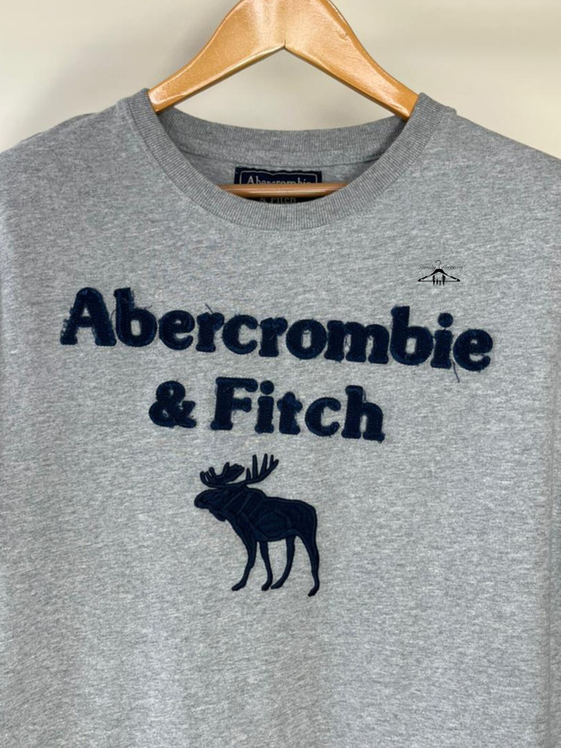 عکس غیرژورنال تیشرت Abercrombie رنگ طوسی
